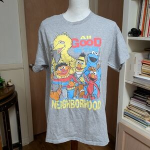 MAD Engine Sesame Street Graphic Tee Shirt Size Large Retro Cartoon Tee
